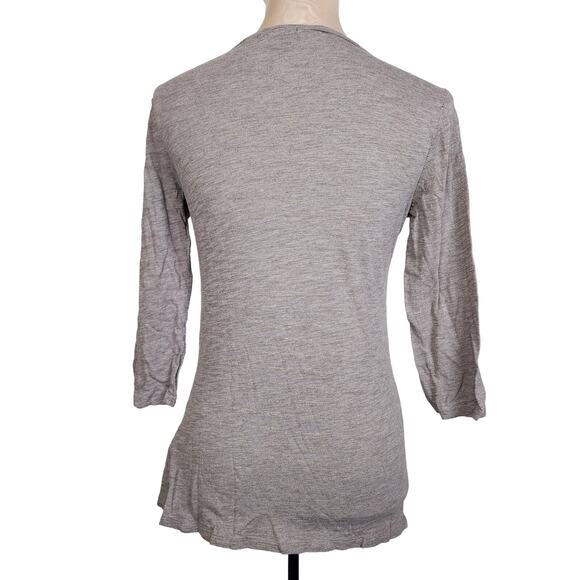 Gap Shimmering Gold Accent Beige Blouse - Picture 2 of 5